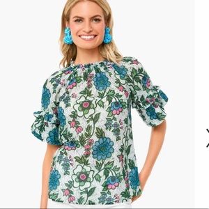 NWT Banjanan freyja floral voile blouse. Size L